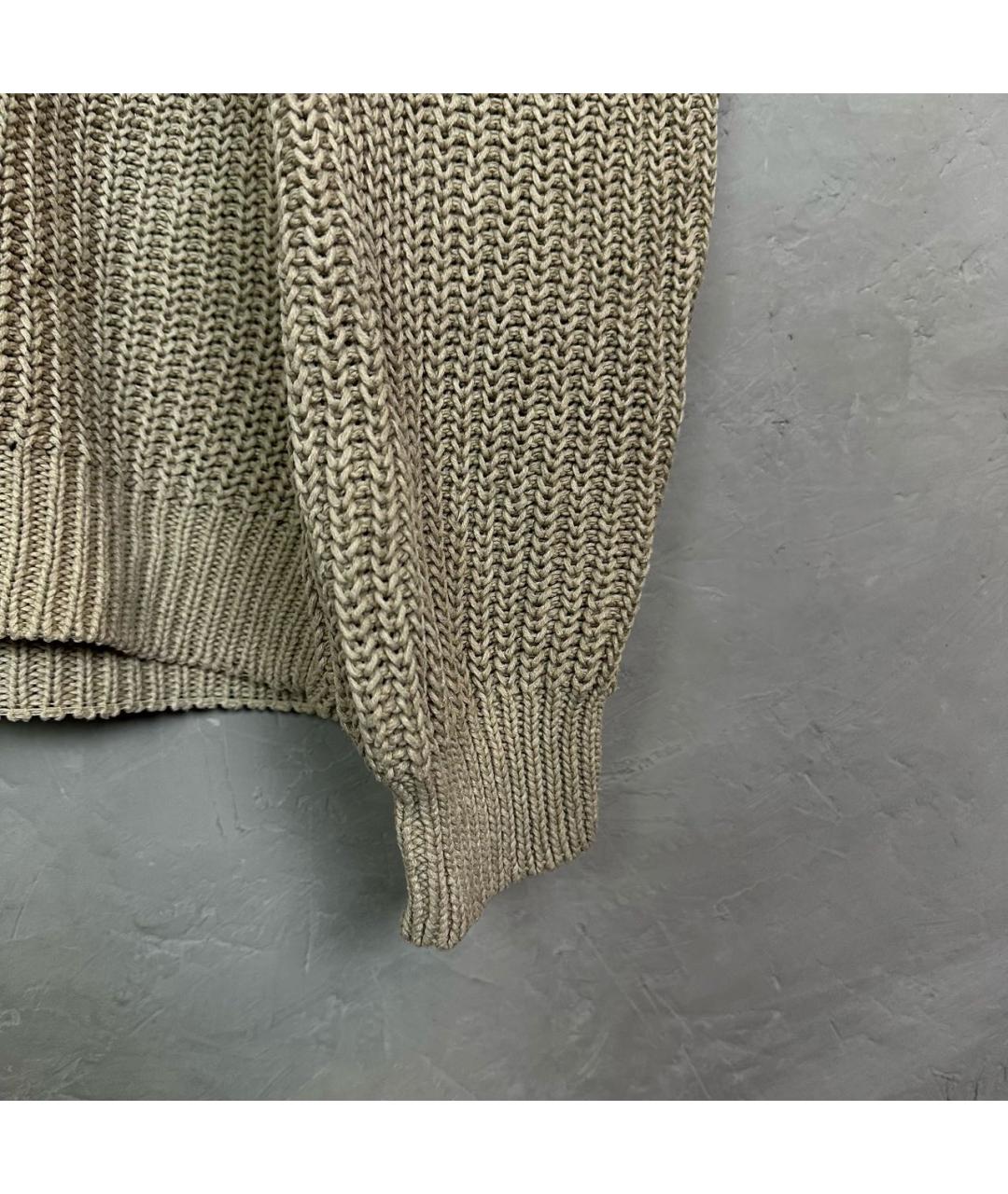 WOOLRICH Бежевый хлопковый джемпер / свитер, фото 4