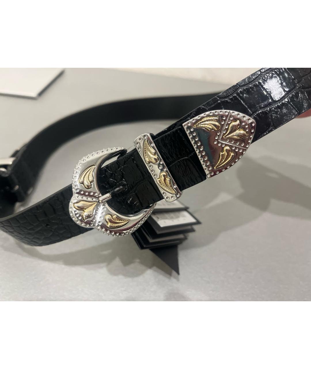 MAJE Черный кожаный ремень, фото 5