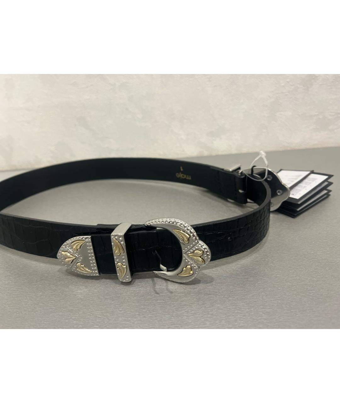 MAJE Черный кожаный ремень, фото 8