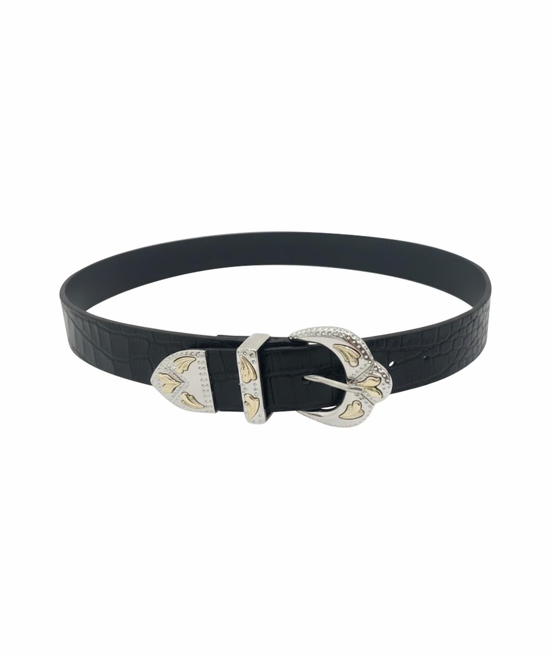 MAJE Черный кожаный ремень, фото 1