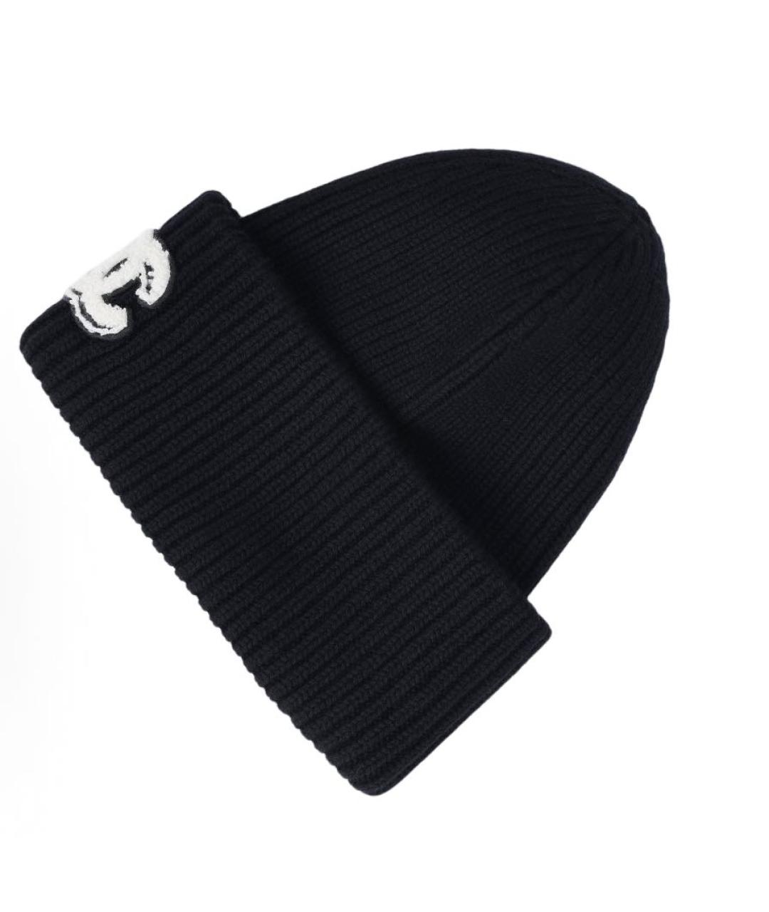 CHANEL Черная кашемировая шапка, фото 3