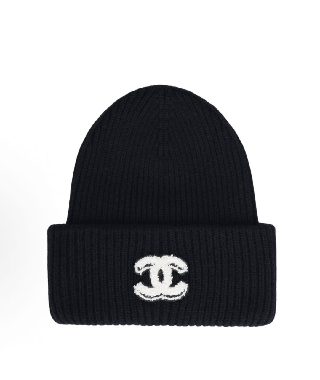 CHANEL Черная кашемировая шапка, фото 4
