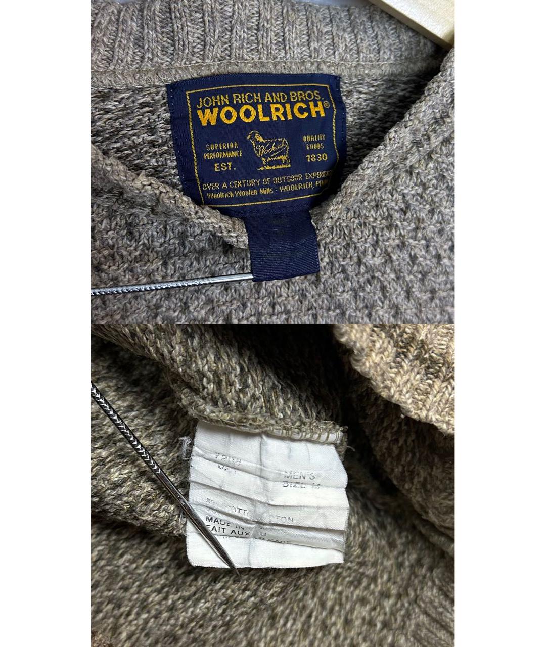 WOOLRICH Бежевый хлопковый джемпер / свитер, фото 7
