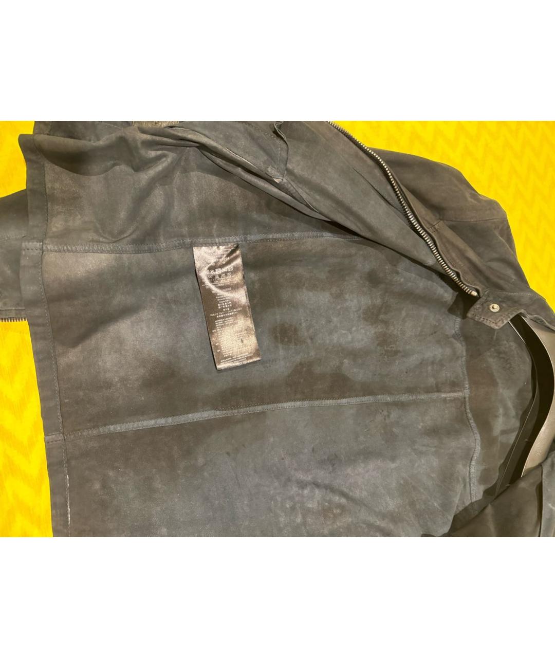 GIORGIO ARMANI Темно-синяя замшевая куртка, фото 4