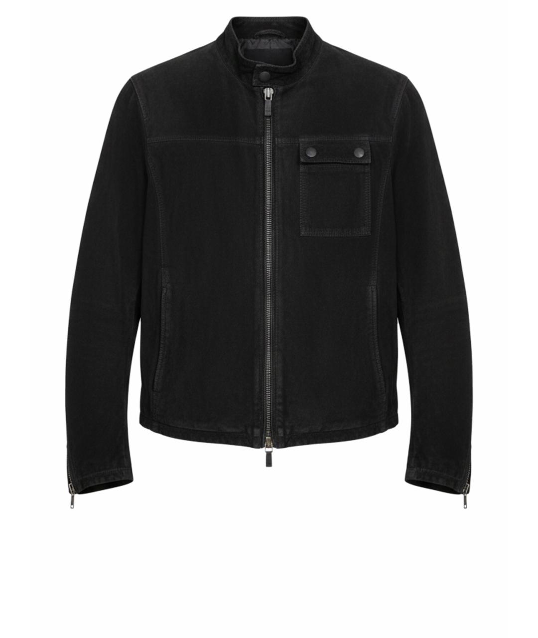 GIORGIO ARMANI Темно-синяя замшевая куртка, фото 1