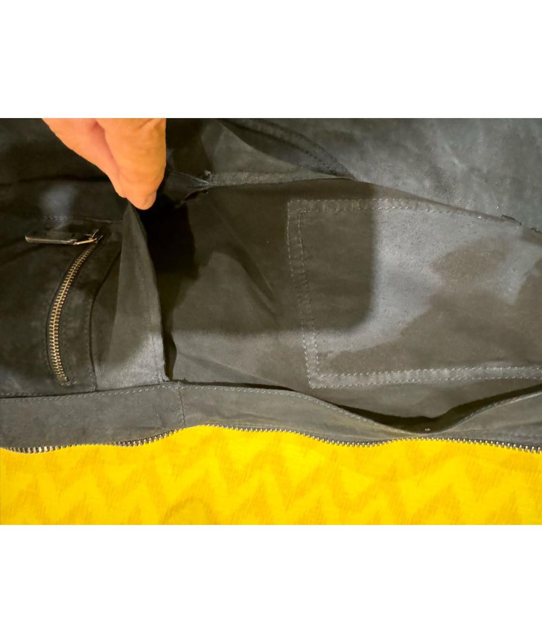 GIORGIO ARMANI Темно-синяя замшевая куртка, фото 6