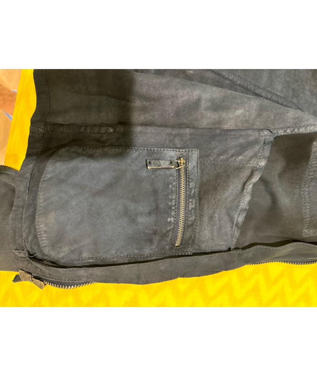 GIORGIO ARMANI Темно-синяя замшевая куртка, фото 8