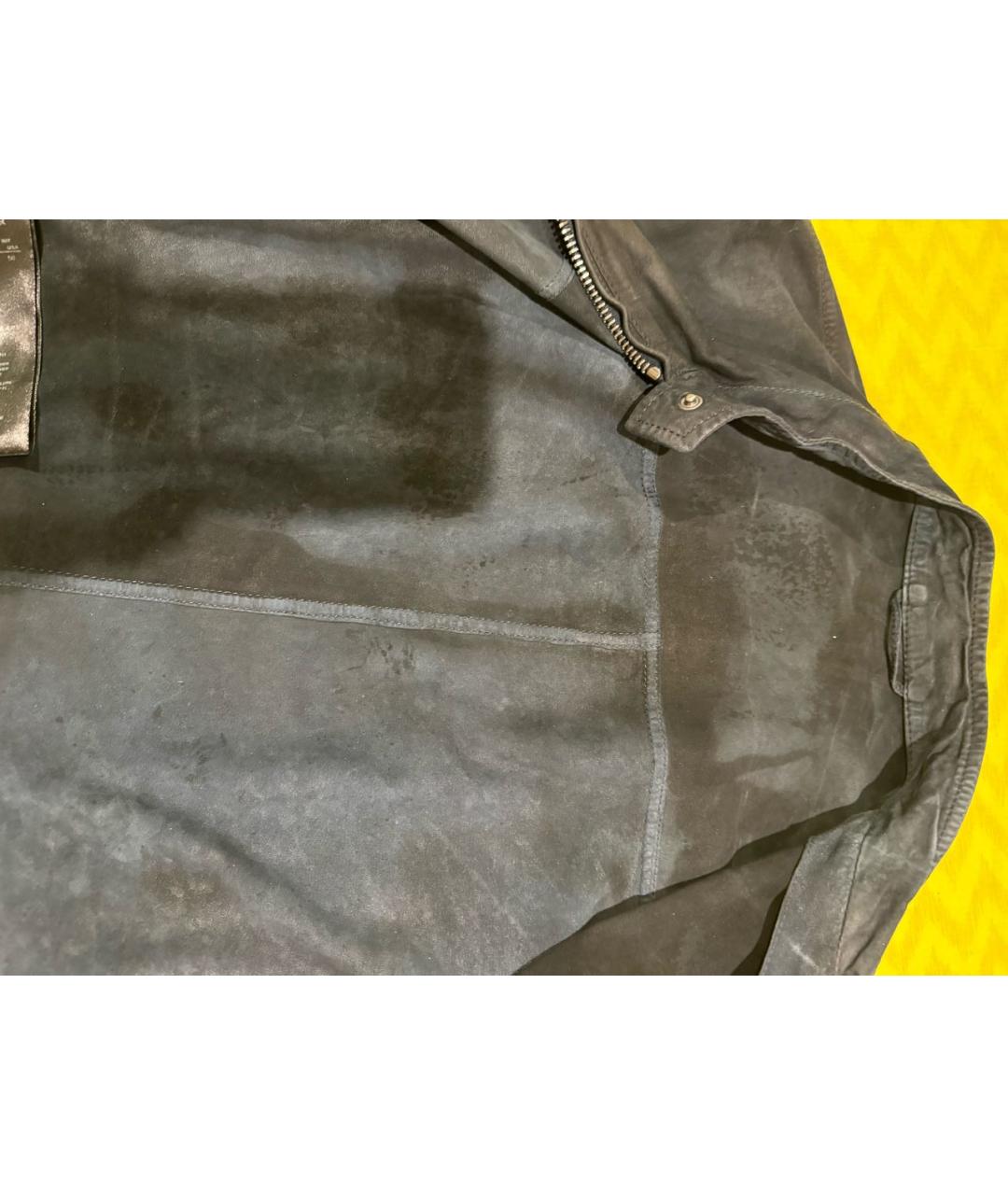 GIORGIO ARMANI Темно-синяя замшевая куртка, фото 7