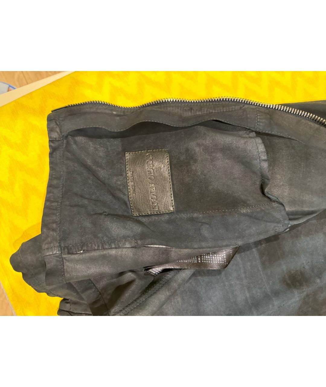 GIORGIO ARMANI Темно-синяя замшевая куртка, фото 5