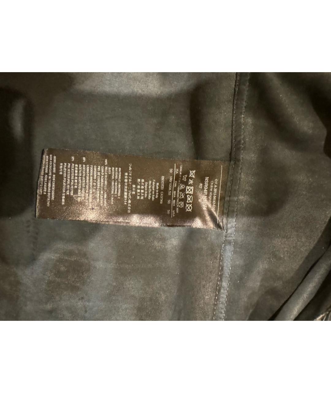 GIORGIO ARMANI Темно-синяя замшевая куртка, фото 3