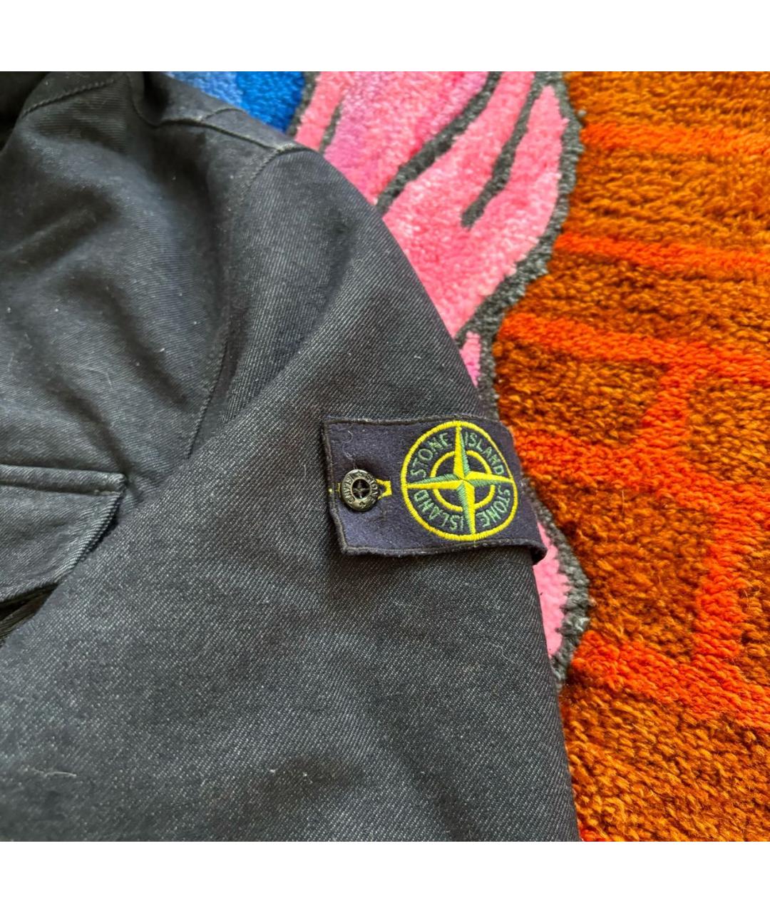 STONE ISLAND Темно-синяя хлопковая куртка, фото 3
