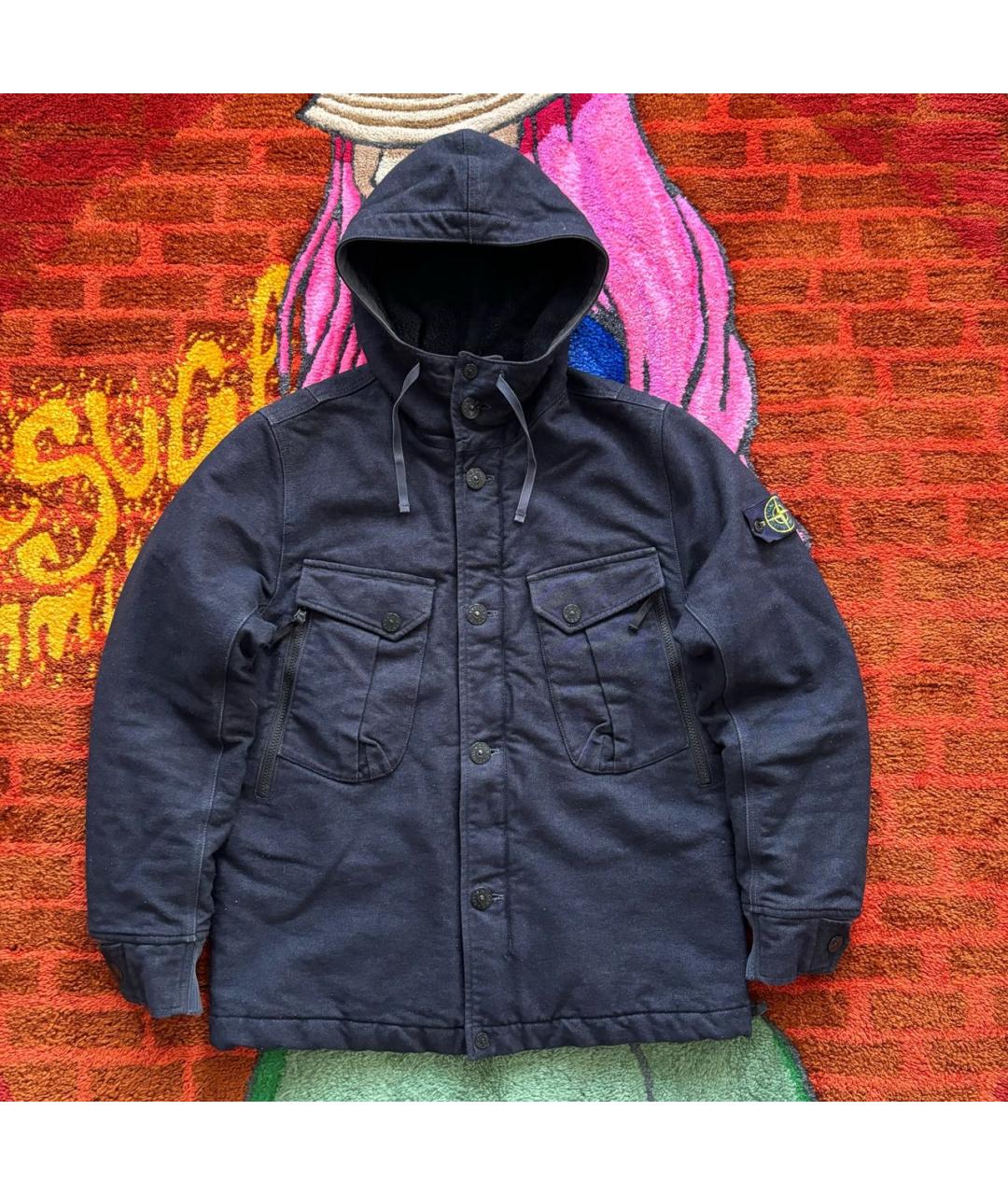STONE ISLAND Темно-синяя хлопковая куртка, фото 8