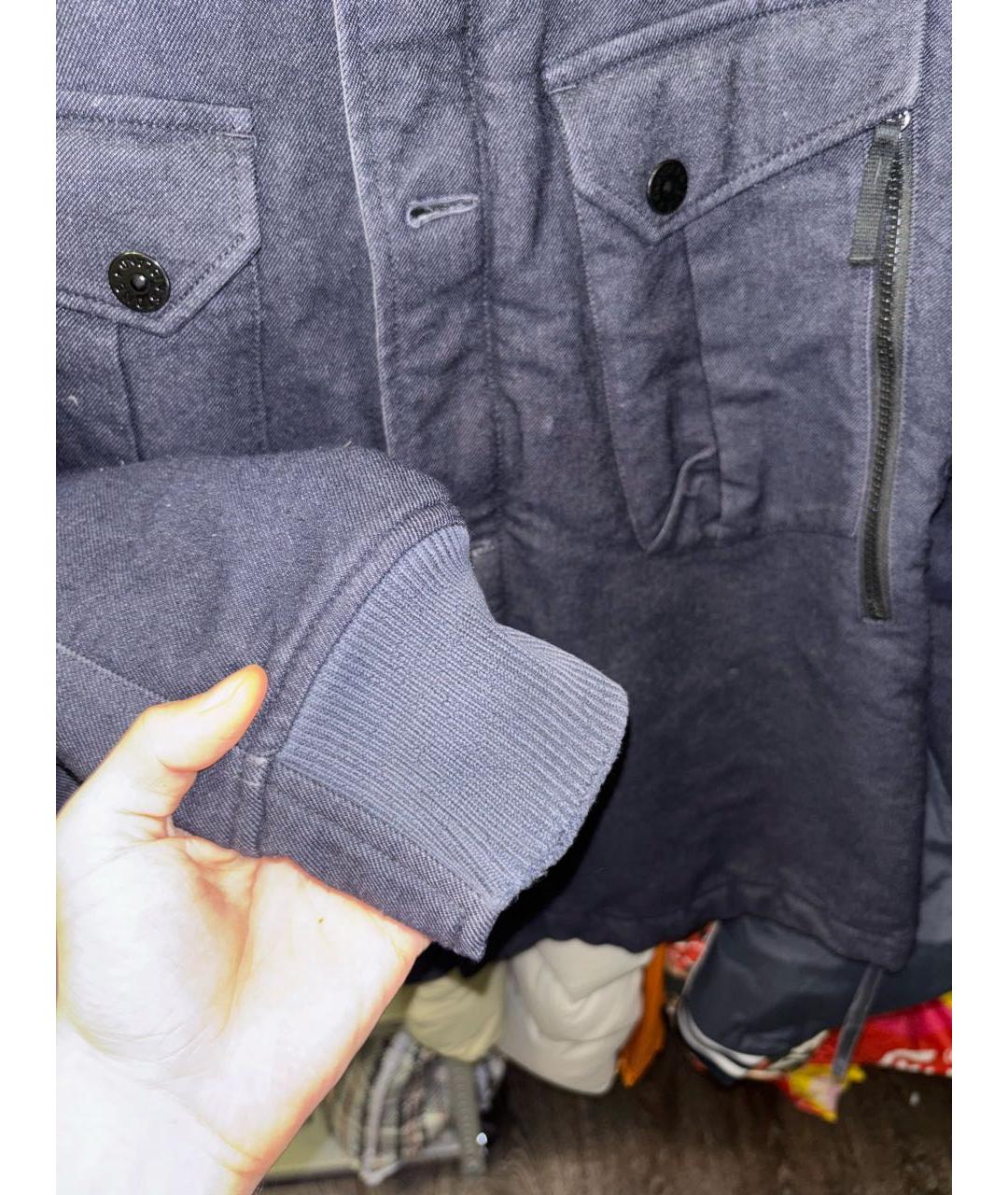 STONE ISLAND Темно-синяя хлопковая куртка, фото 7