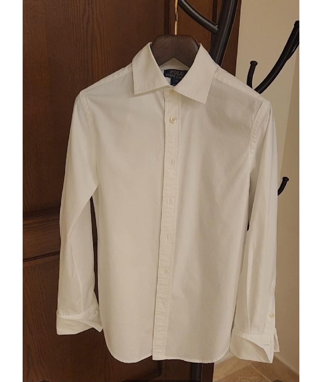 POLO RALPH LAUREN Белая хлопковая детская рубашка, фото 5