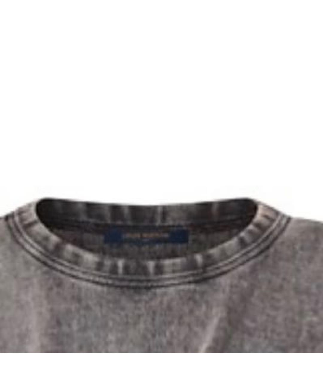 LOUIS VUITTON Серая хлопковая футболка, фото 2