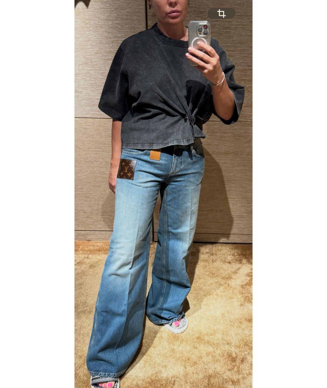 LOUIS VUITTON Серая хлопковая футболка, фото 5