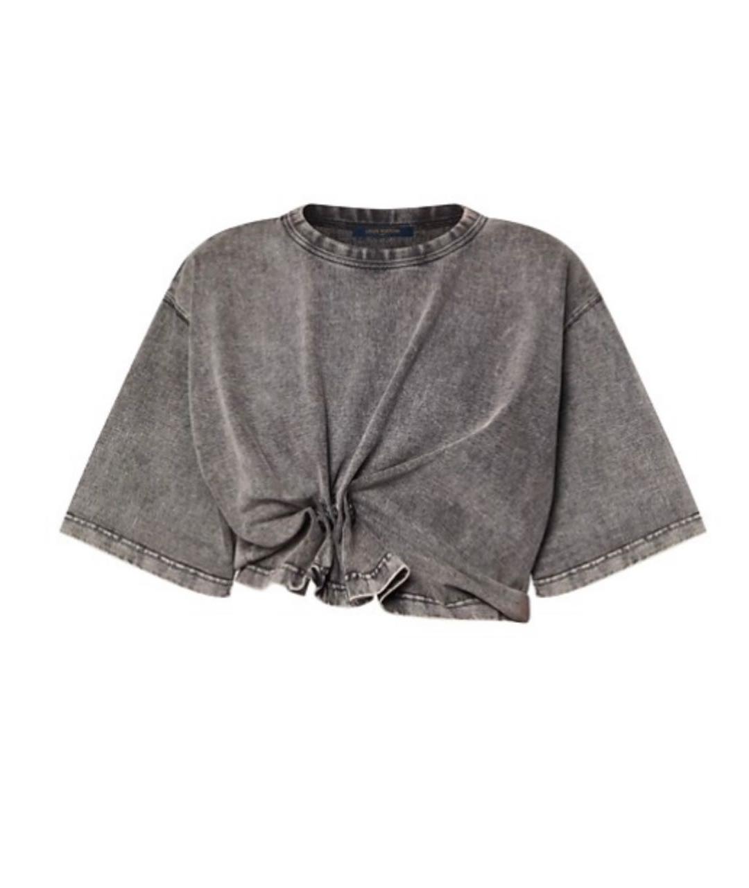 LOUIS VUITTON Серая хлопковая футболка, фото 1