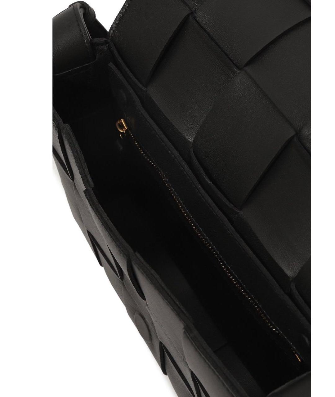 BOTTEGA VENETA Черная кожаная сумка через плечо, фото 8