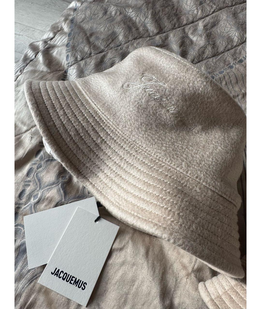 JACQUEMUS Бежевая кашемировая панама, фото 2