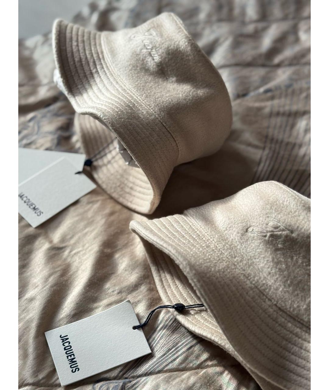 JACQUEMUS Бежевая кашемировая панама, фото 3