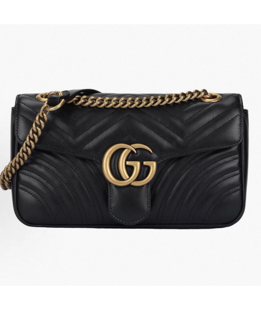 GUCCI Черная кожаная сумка через плечо, фото 3