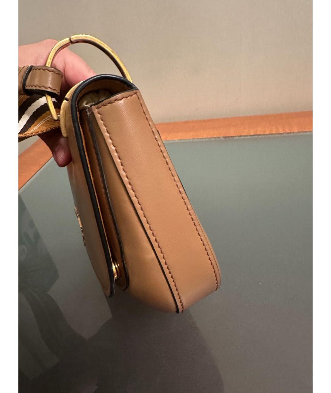 PRADA Бежевая кожаная сумка через плечо, фото 7