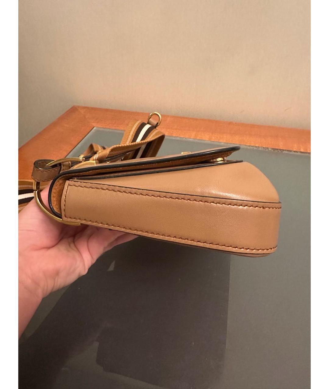 PRADA Бежевая кожаная сумка через плечо, фото 8