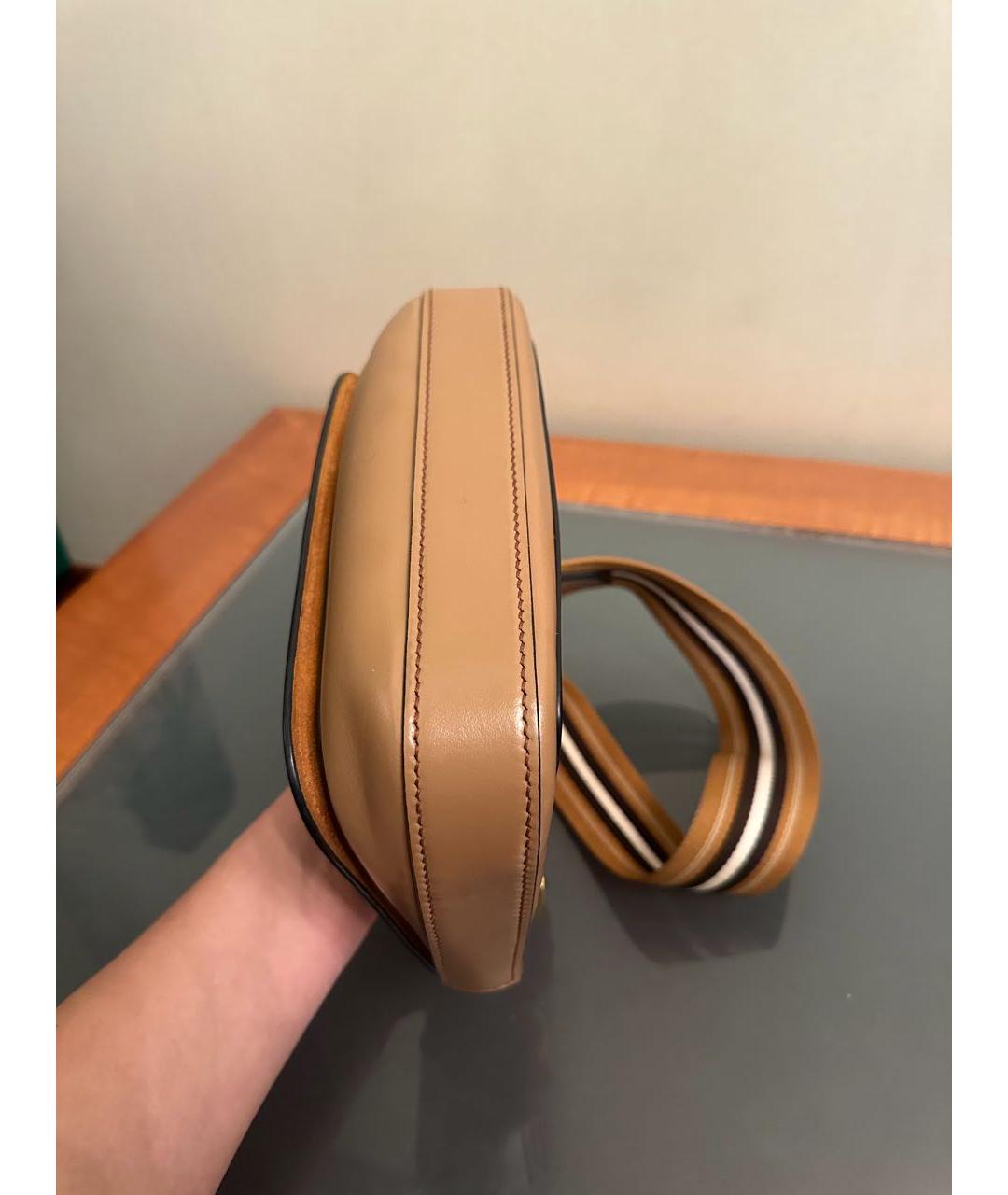 PRADA Бежевая кожаная сумка через плечо, фото 4