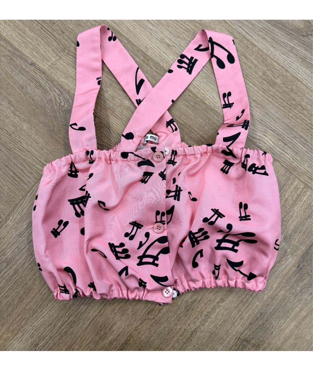 MIU MIU Розовая майка, фото 4