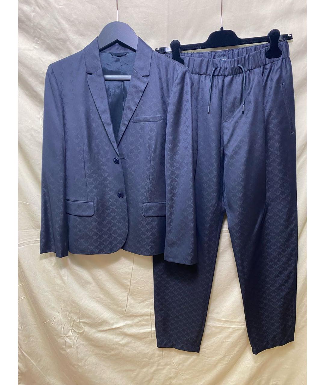 EMPORIO ARMANI Синий хлопковый комплект, фото 9