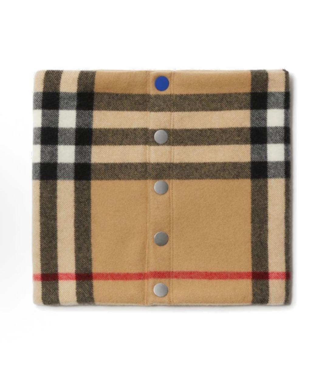 BURBERRY Бежевый шерстяной шарф, фото 1