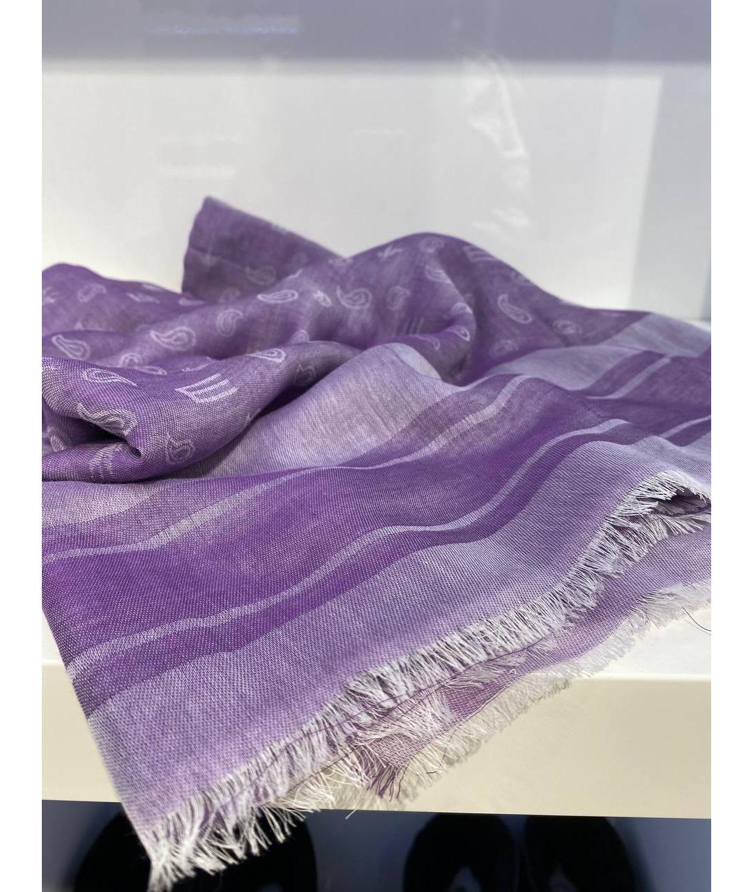 ETRO Фиолетовый хлопковый платок, фото 2