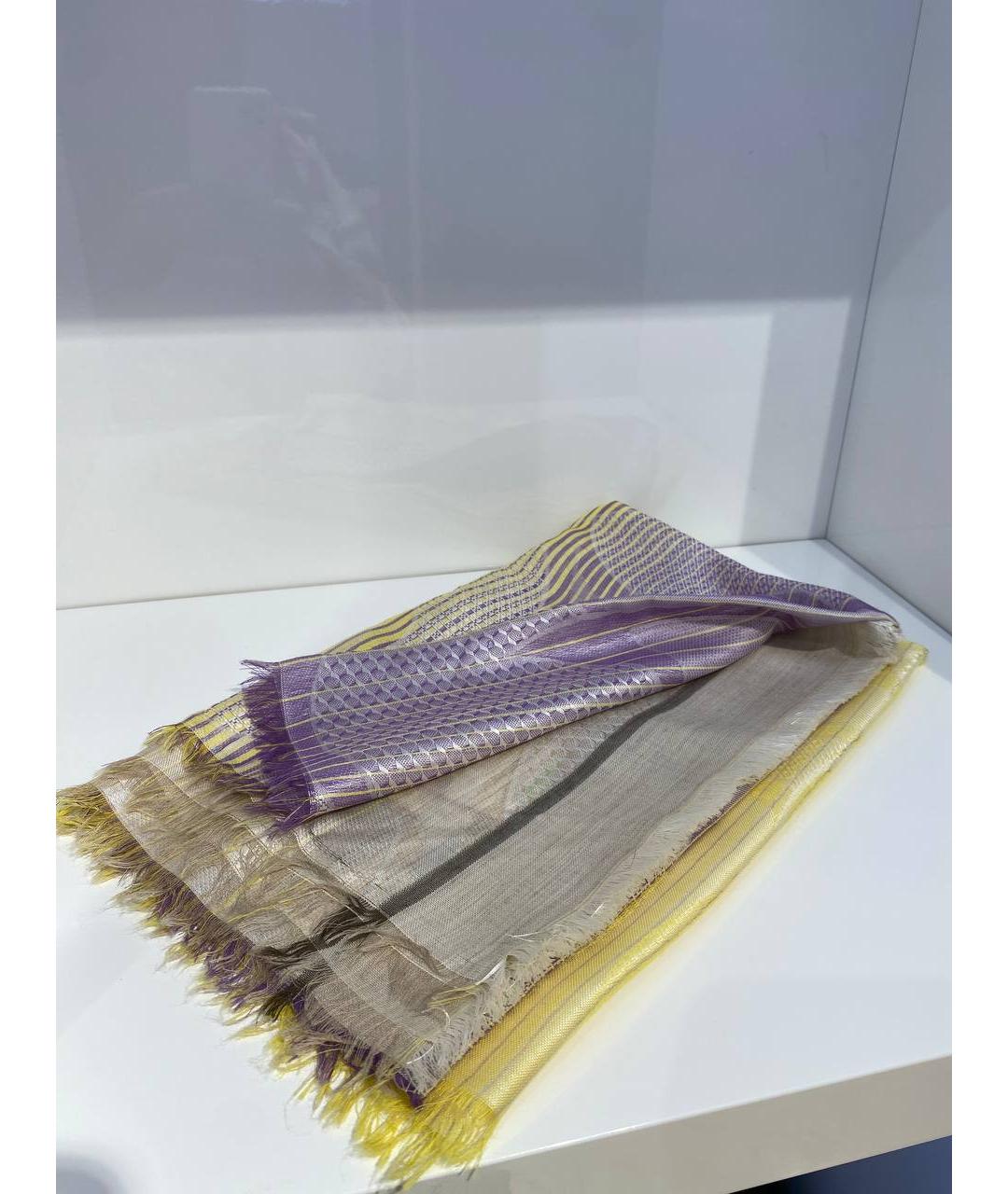 ETRO Желтый шелковый платок, фото 3