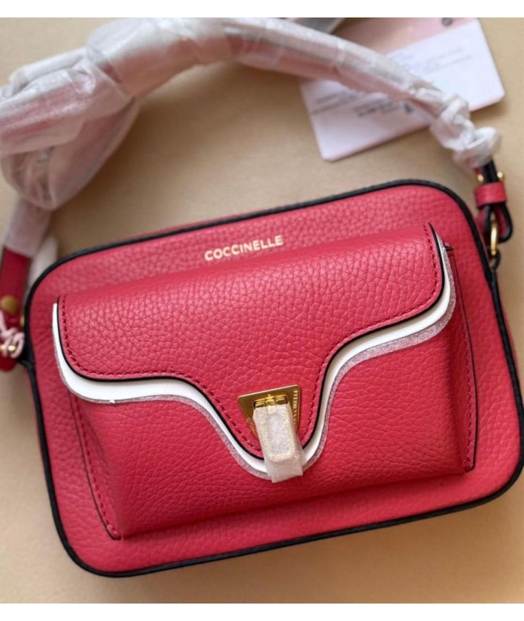 COCCINELLE Красная кожаная сумка через плечо, фото 4