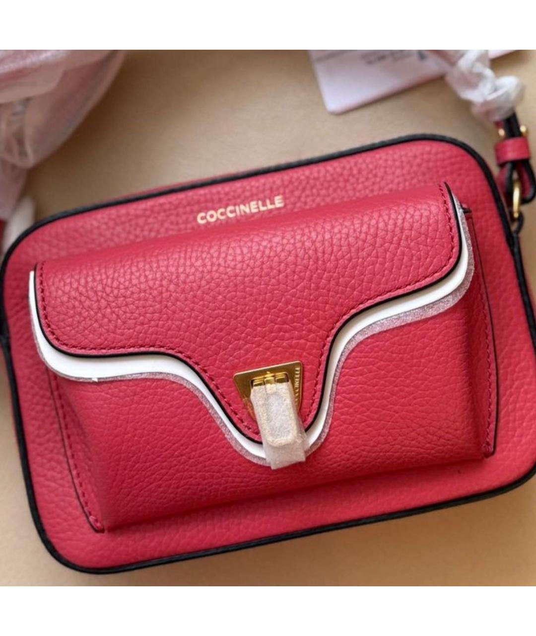 COCCINELLE Красная кожаная сумка через плечо, фото 3