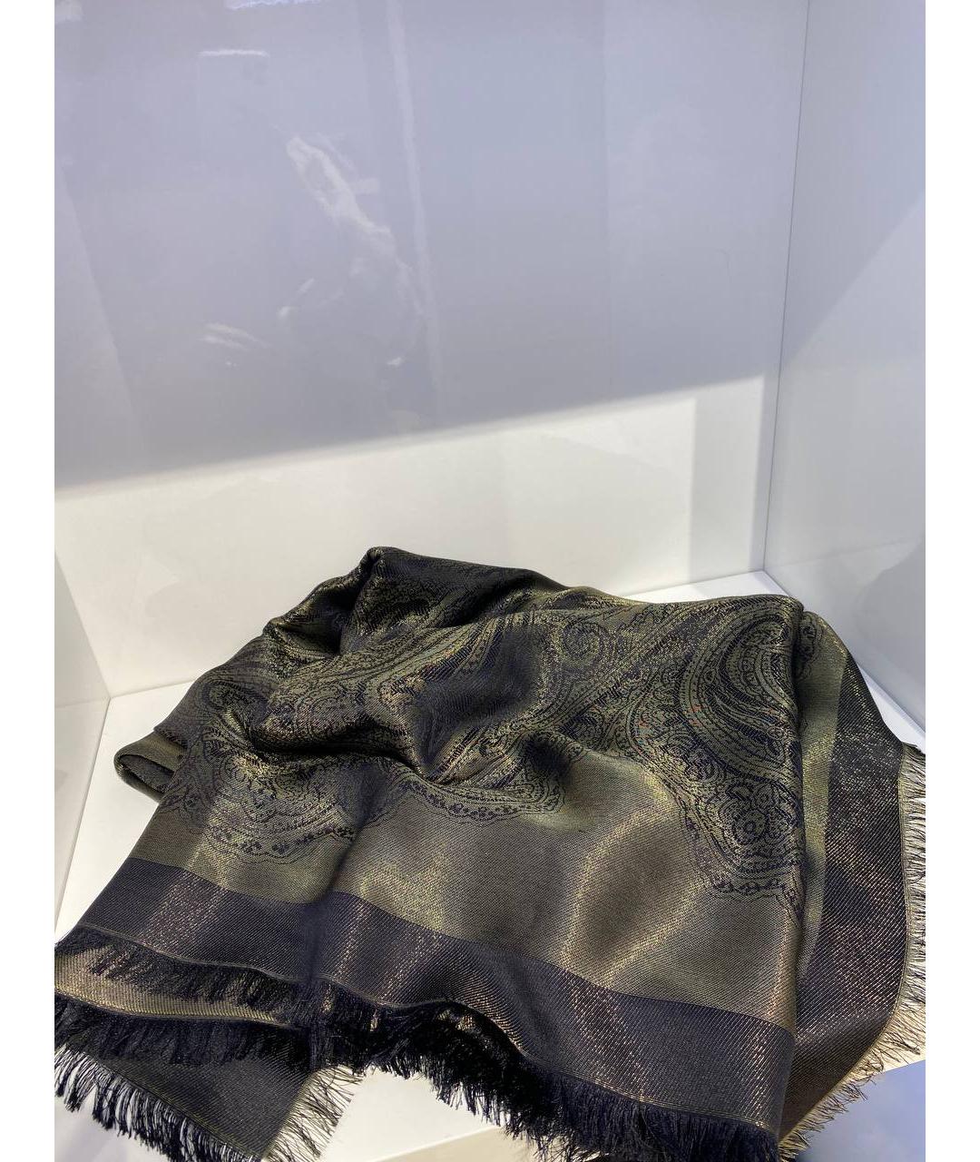 ETRO Зеленый шелковый платок, фото 4