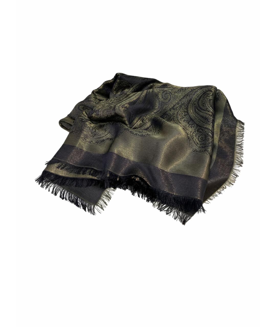 ETRO Зеленый шелковый платок, фото 1