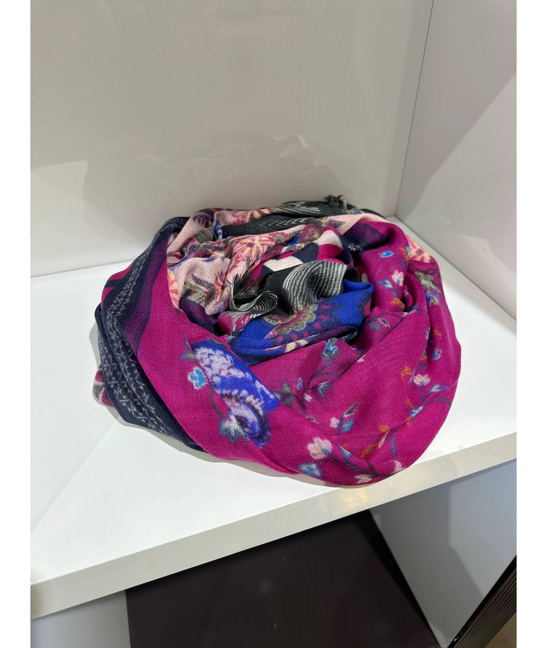 ETRO Фуксия кашемировый платок, фото 4