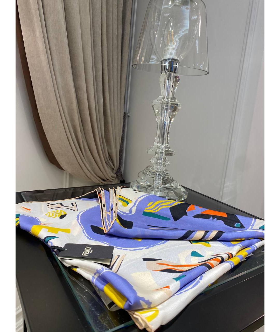 FENDI Мульти шелковый платок, фото 3