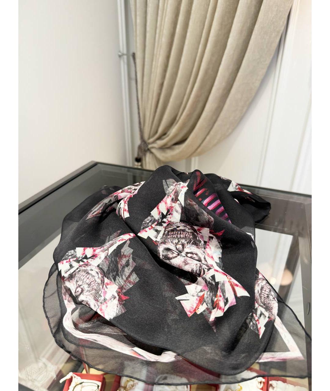 ALEXANDER MCQUEEN Черный платок, фото 4