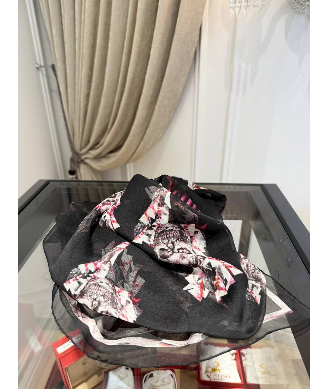 ALEXANDER MCQUEEN Черный платок, фото 2