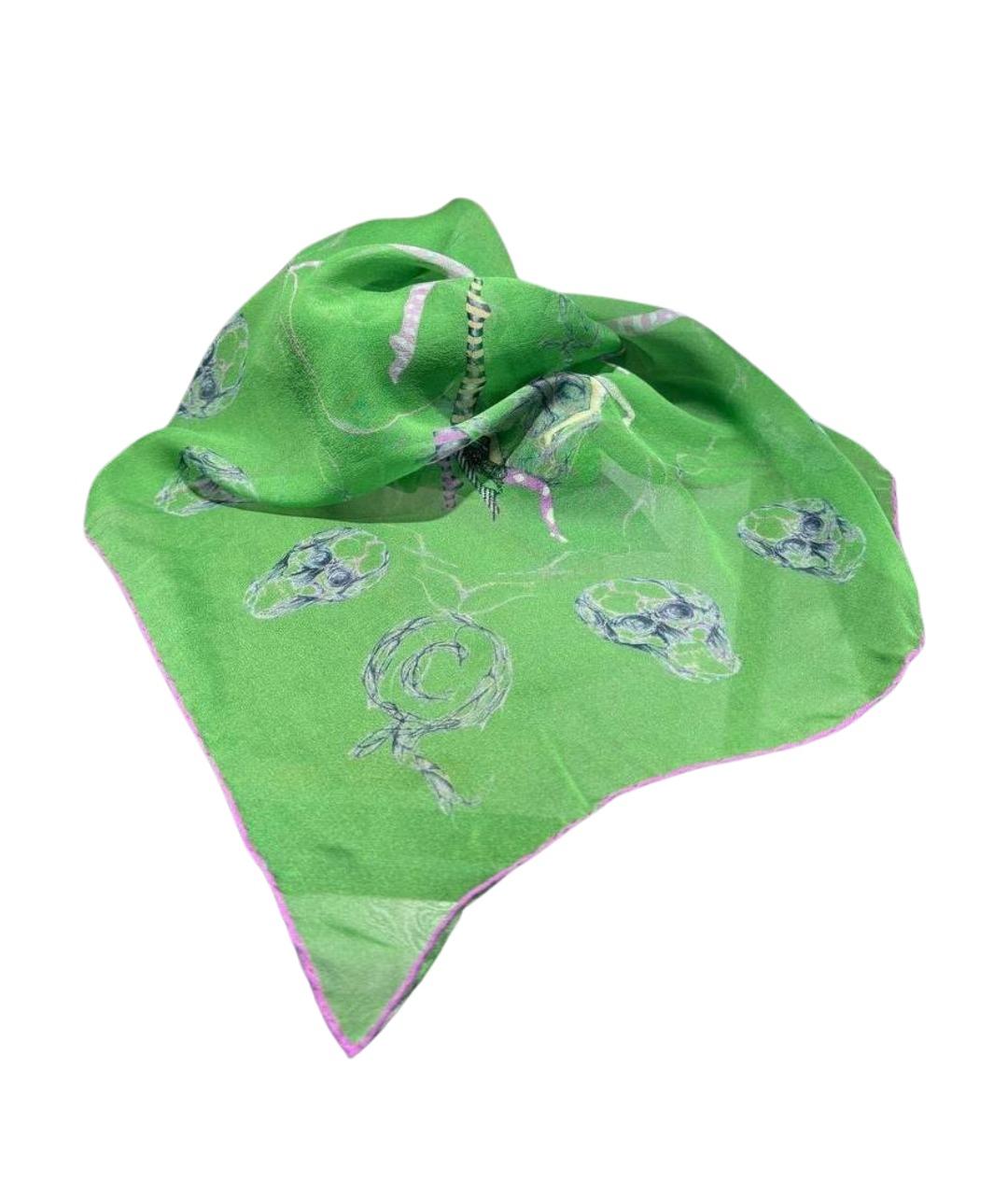 ALEXANDER MCQUEEN Зеленый платок, фото 1