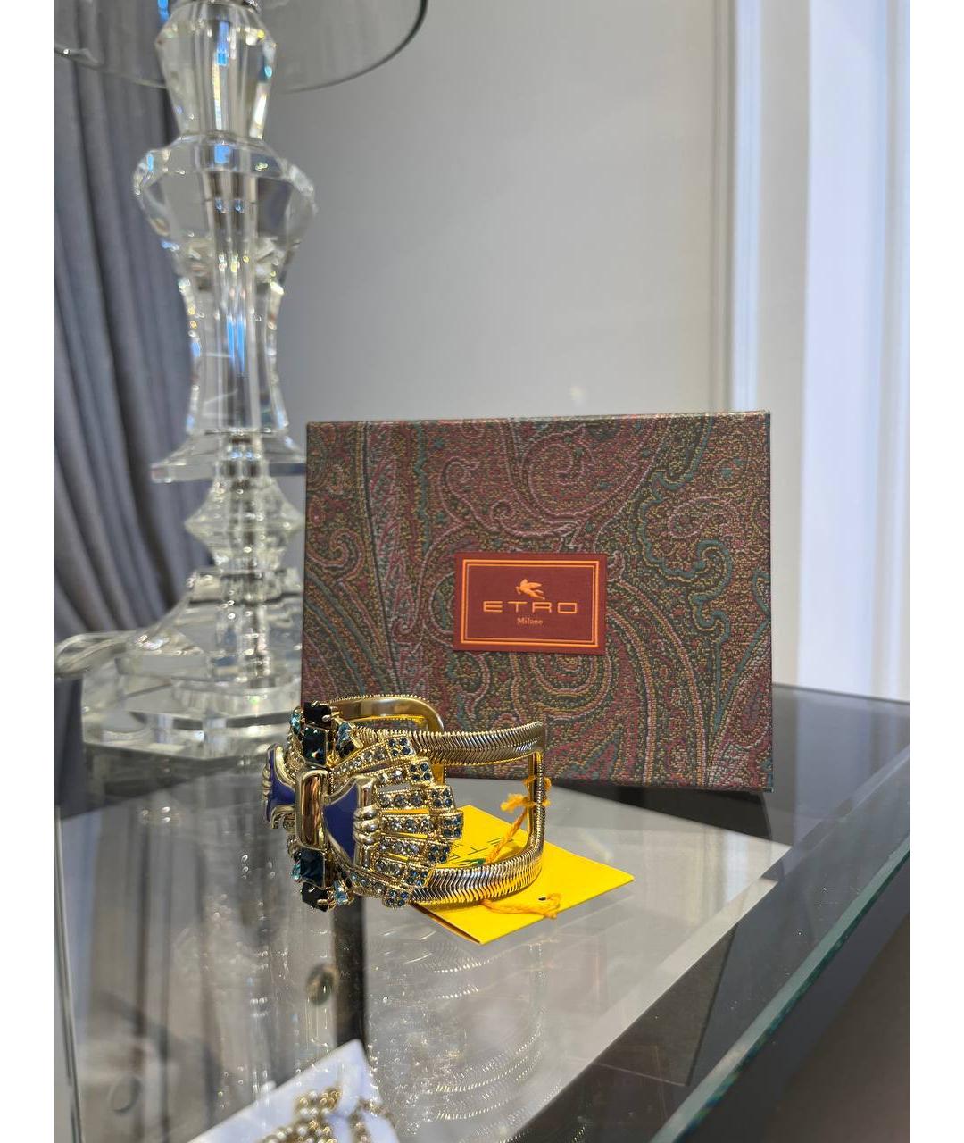 ETRO Золотой металлический браслет, фото 3