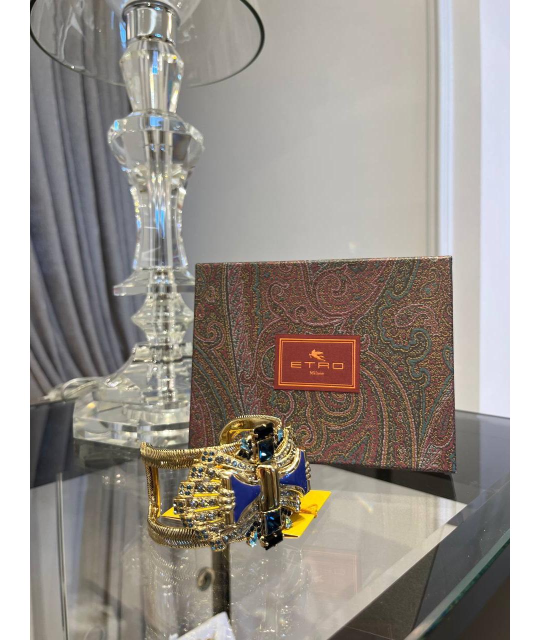 ETRO Золотой металлический браслет, фото 2