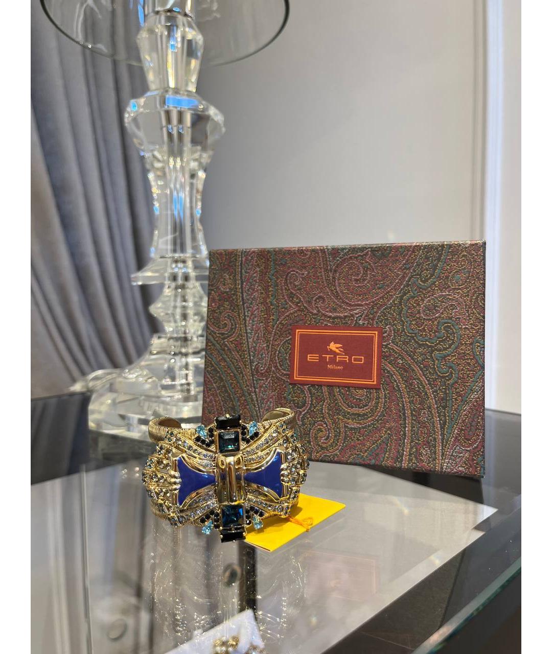 ETRO Золотой металлический браслет, фото 4