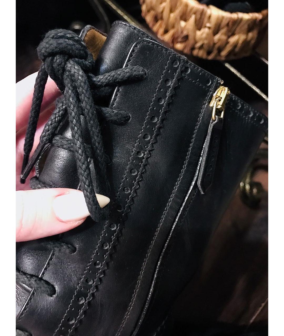 GUCCI Черные кожаные ботильоны, фото 7