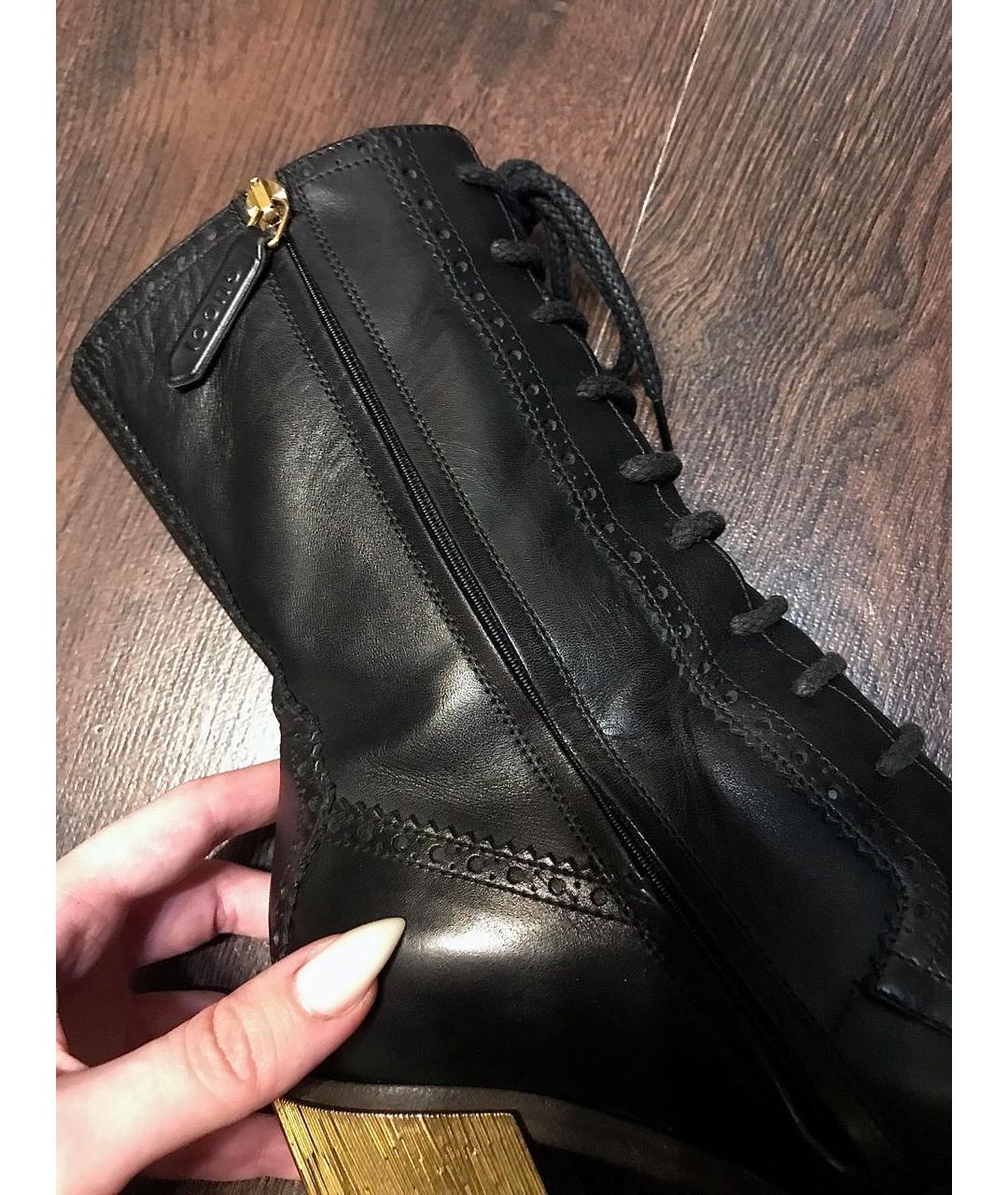 GUCCI Черные кожаные ботильоны, фото 3