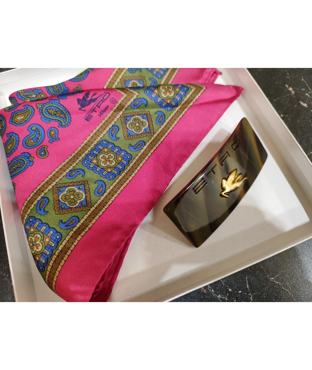 ETRO Фуксия шелковый платок, фото 6