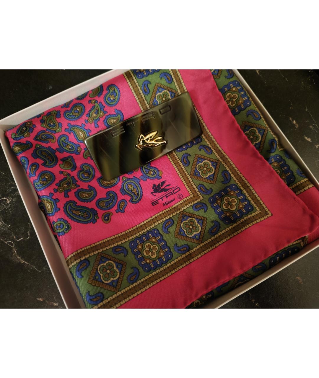 ETRO Фуксия шелковый платок, фото 4