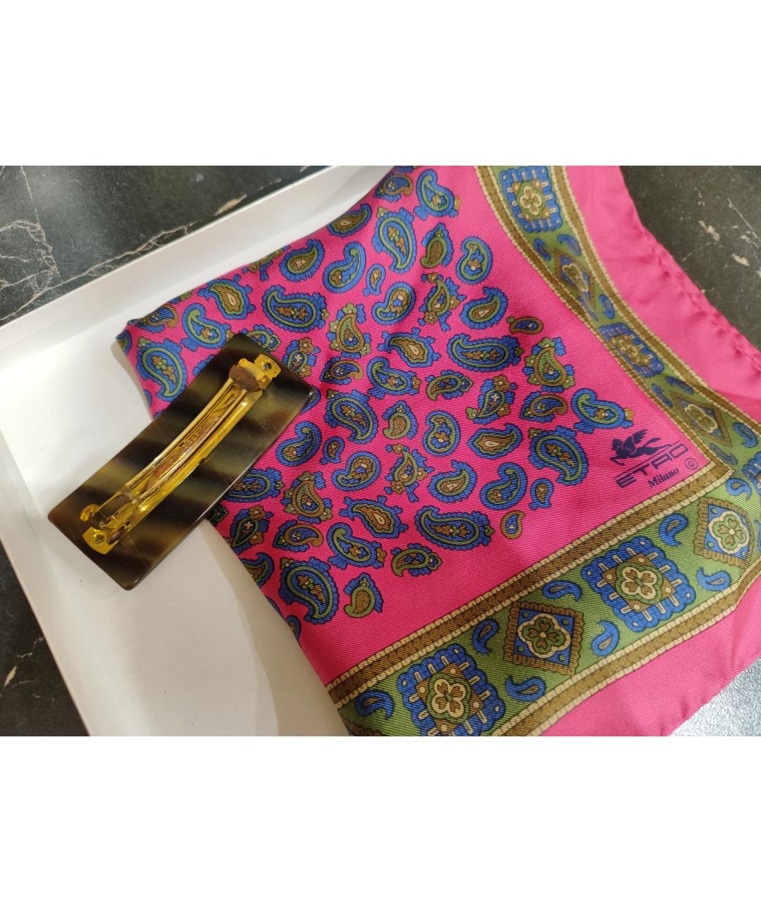 ETRO Фуксия шелковый платок, фото 9